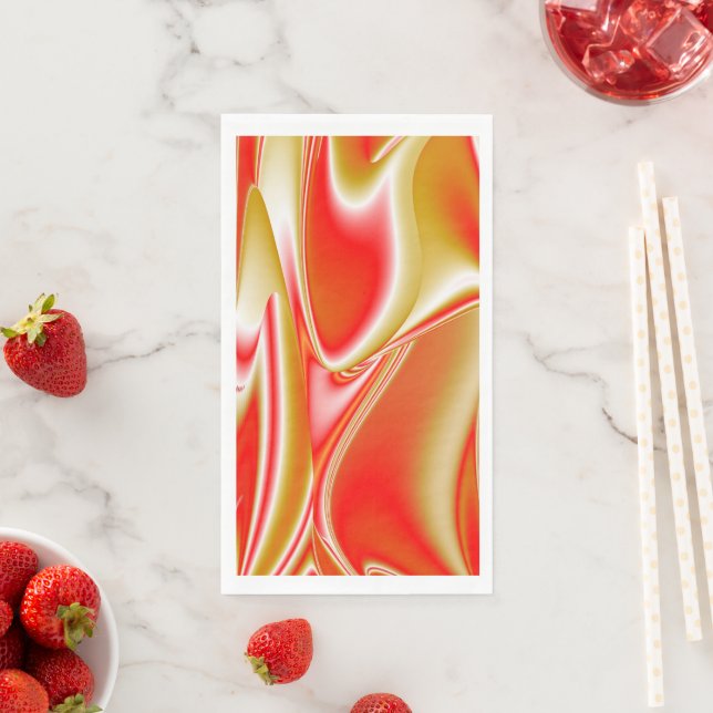 Love and Gold Abstract 3D Rainbowart Paper Guest Towels (Insitu)