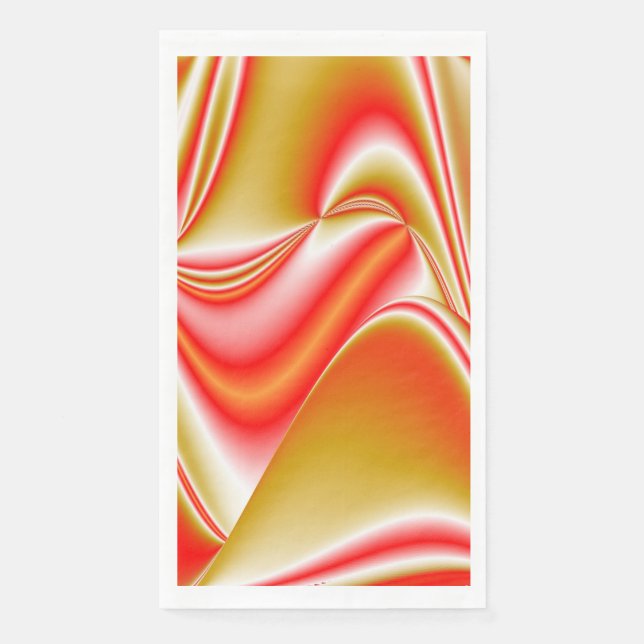 Love and Gold Abstract 3D Rainbowart Paper Guest Towels (Front)
