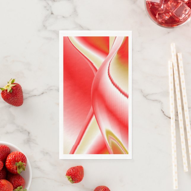 Love and Gold Abstract 3D Rainbowart Paper Guest Towels (Insitu)