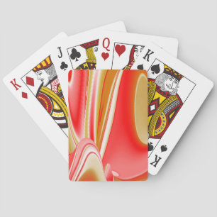 Love and Gold Abstract 3D Rainbowart Poker Cards