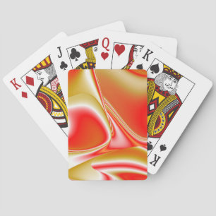 Love and Gold Abstract 3D Rainbowart Poker Cards