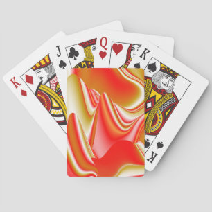 Love and Gold Abstract 3D Rainbowart Poker Cards
