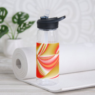 Love and Gold Abstract 3D Rainbowart Water Bottle