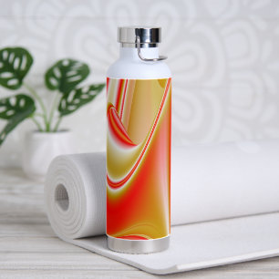 Love and Gold Abstract 3D Rainbowart Water Bottle