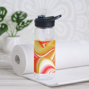 Love and Gold Abstract 3D Rainbowart Water Bottle