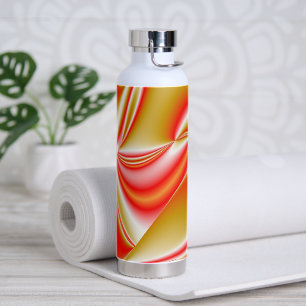 Love and Gold Abstract 3D Rainbowart Water Bottle