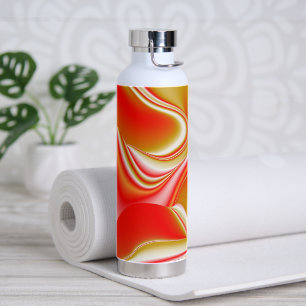 Love and Gold Abstract 3D Rainbowart Water Bottle