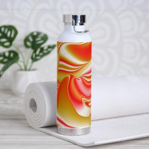 Love and Gold Abstract 3D Rainbowart Water Bottle