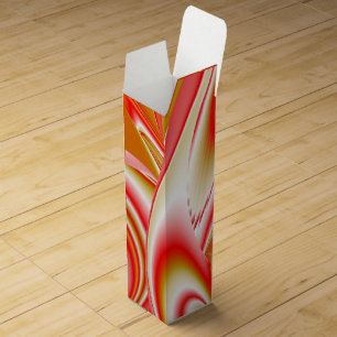 Love and Gold Abstract 3D Rainbowart Wine Box