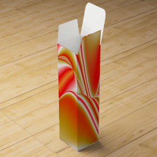 Love and Gold Abstract 3D Rainbowart Wine Box