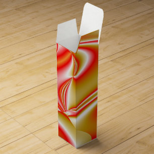 Love and Gold Abstract 3D Rainbowart Wine Box