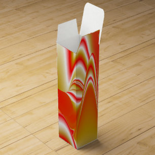 Love and Gold Abstract 3D Rainbowart Wine Box