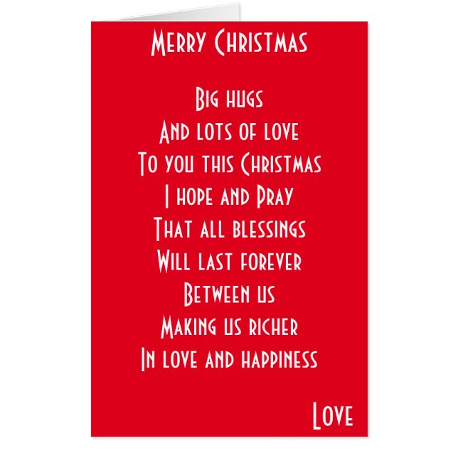 Love and happiness christmas card (Front)