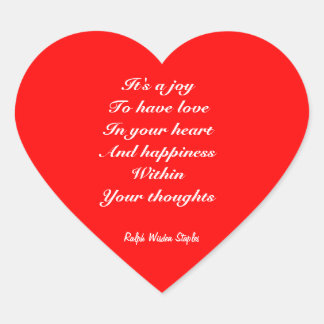 Love and happiness heart sticker
