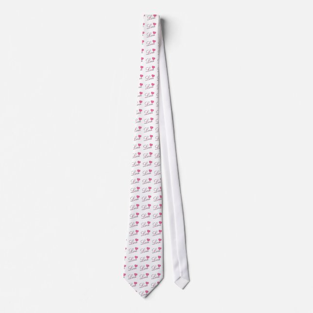 Love and Heart Design Tie by Leslie Harlow (Front)