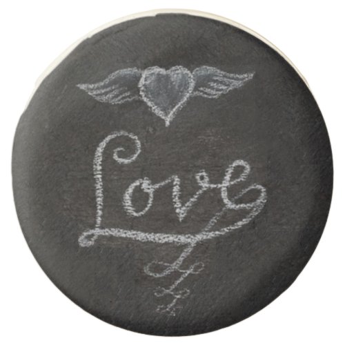 Love and Heart in Chalk Chalkboard Chocolate Covered Oreo