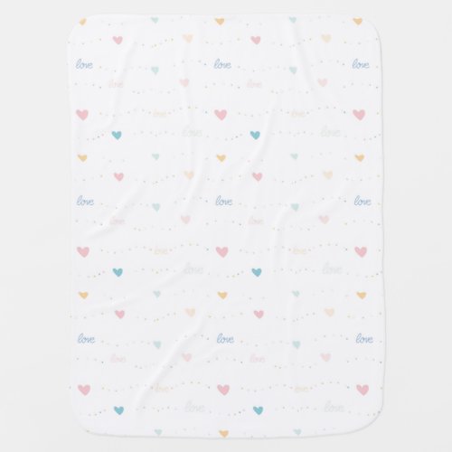 Love and Hearts Baby Blanket