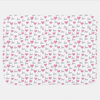 Love and Hearts Baby Blanket