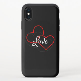 Love and hearts iPhone x slider case