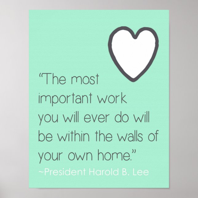 Love and Home Inspiration Quote Poster (Front)