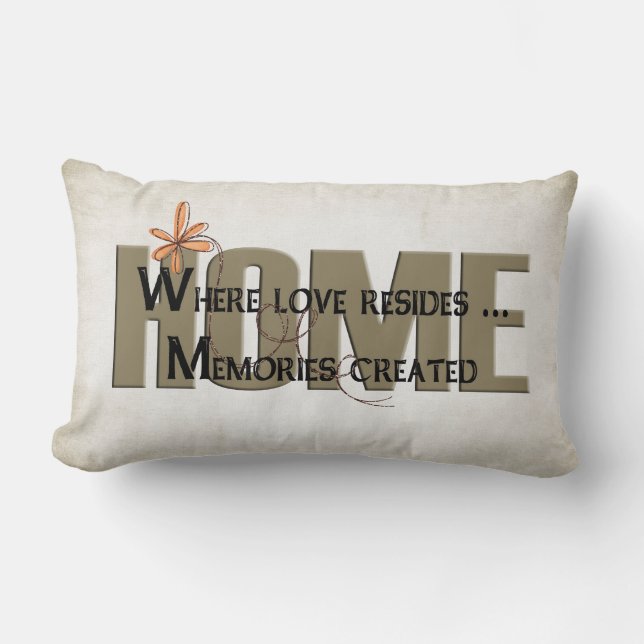 Love and Home Lumbar Pillow (Front)