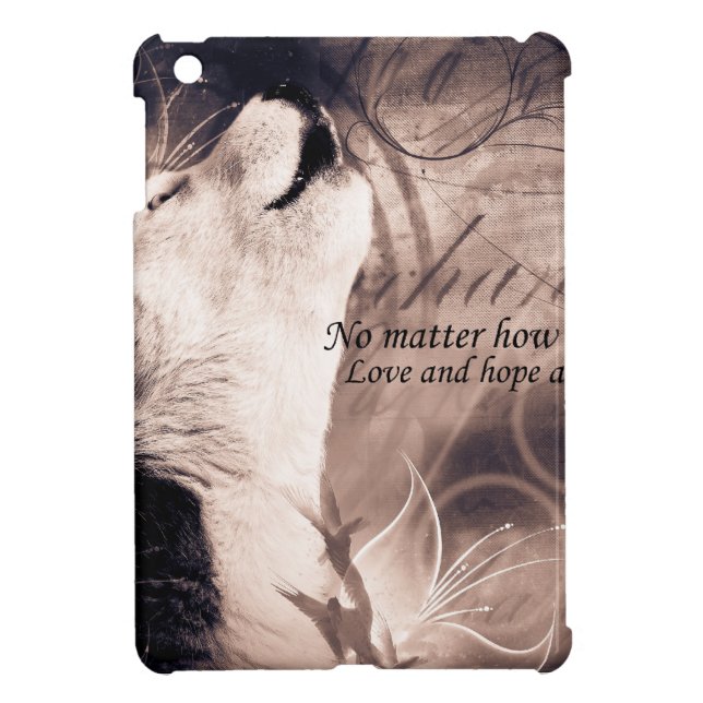 love and Hope Siberian husky Case For The iPad Mini (Back)