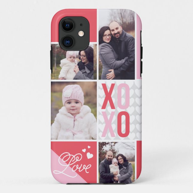 Love and Hugs 4 Photo Collage Case-Mate iPhone Cas Case (Back)