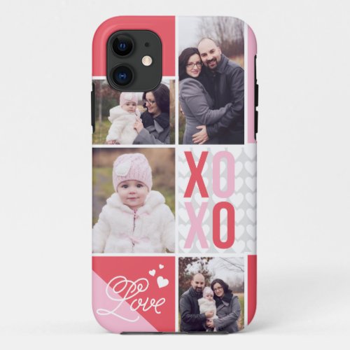 Love and Hugs 4 Photo Collage Case_Mate iPhone Cas iPhone 11 Case