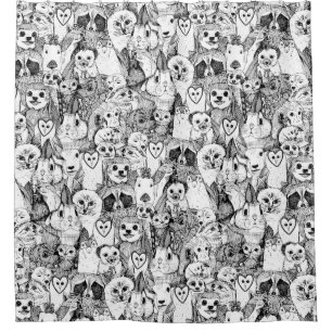 love and hugs shower curtain