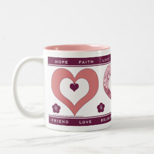 Love and Inspiration Heart Mug