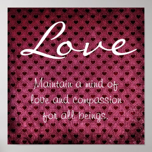 Love and Inspirational words Poster