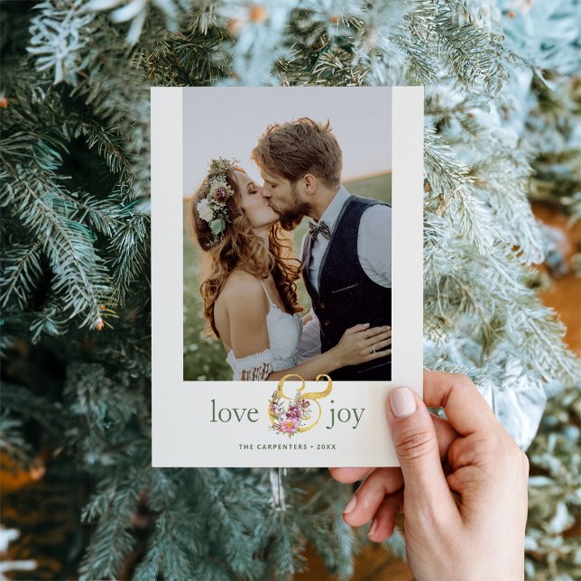 Love and Joy Ampersand Simple Photo Holiday Card (Creator Uploaded)