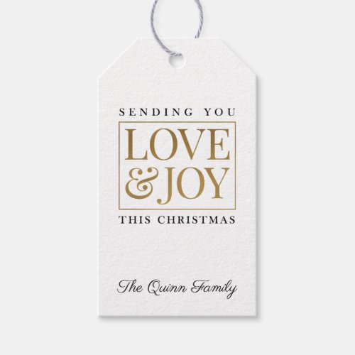 Love and Joy Christmas Gift Tags