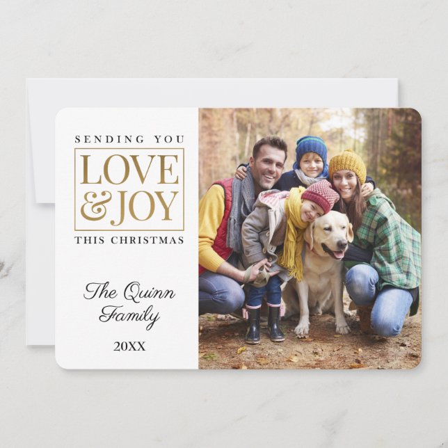 Love and Joy Christmas Holiday Card (Front)