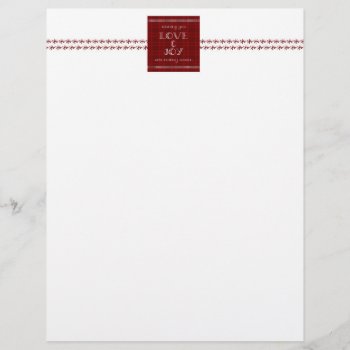Love And Joy Christmas Letter Paper by SueshineStudio at Zazzle