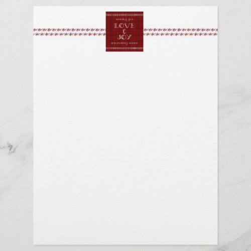 Love and Joy Christmas Letter Paper