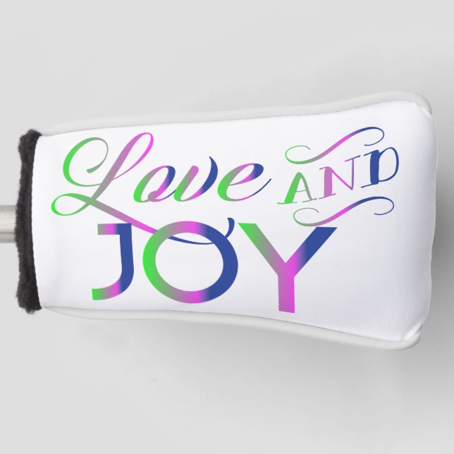 Love And Joy Colorful Golf Head Cover (Front)