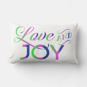 Love And Joy Colorful Lumbar Pillow