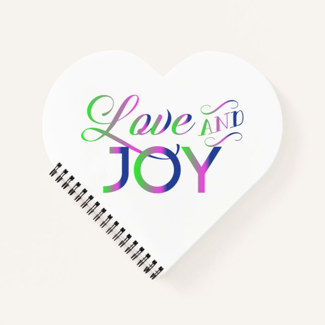 Love And Joy Colorful Notebook (Front)