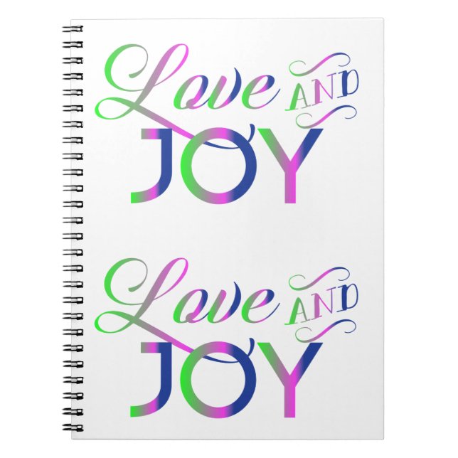 Love And Joy Colorful Notebook (Front)