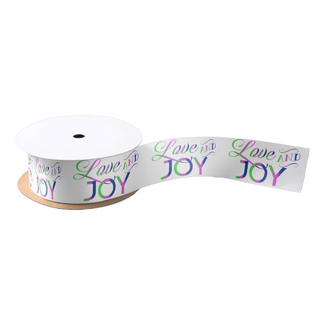 Love And Joy Colorful Satin Ribbon (Spool)