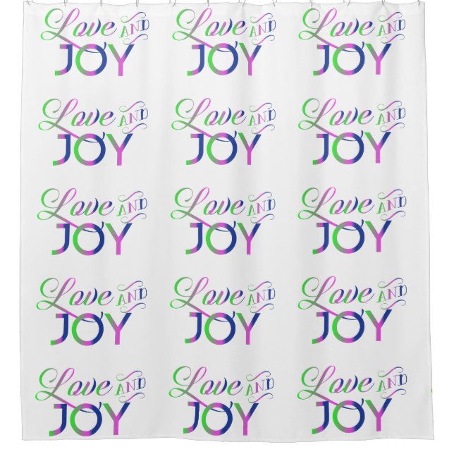 Love And Joy Colorful Shower Curtain (Front)