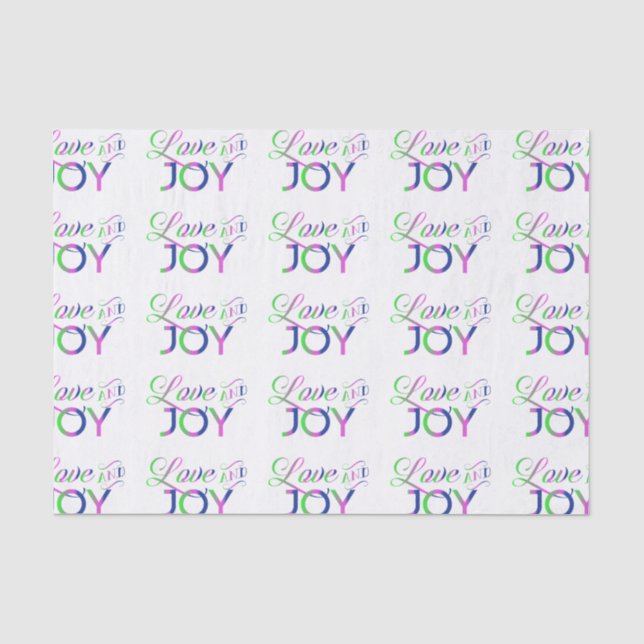Love And Joy Colorful Tissue Paper (Front)