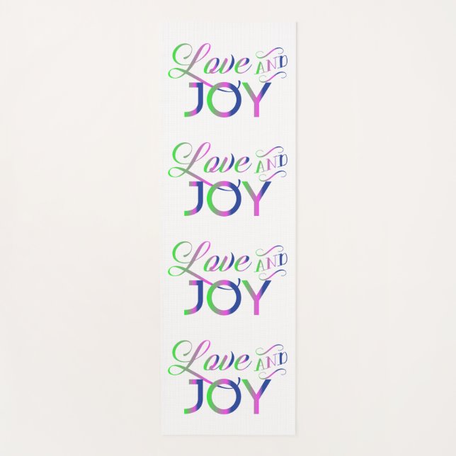 Love And Joy Colorful Yoga Mat (Front)