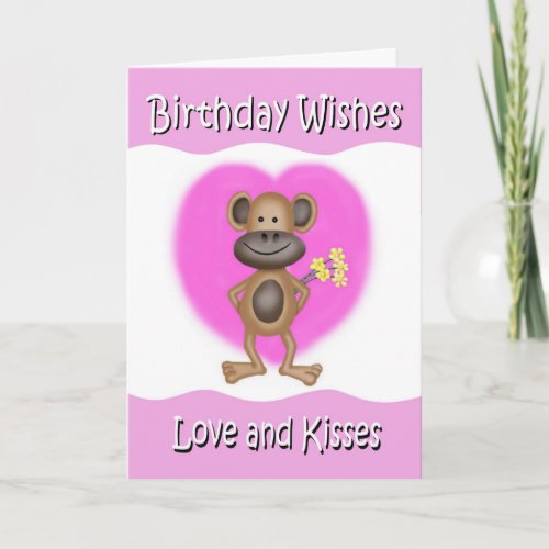 Love and Kisses Birthday Card