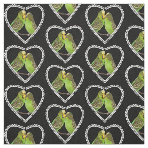 Love and Kisses Fabric (Black)