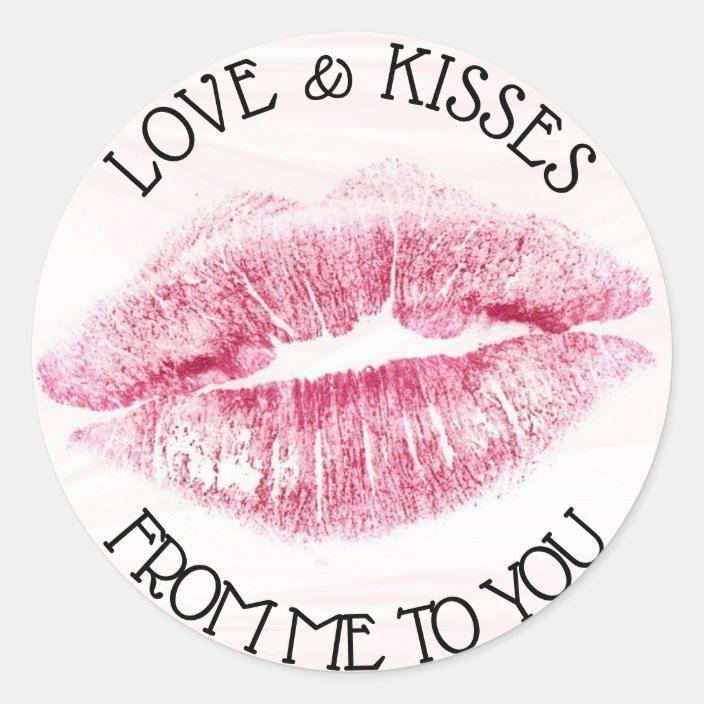 Love Kissing Lips Sealed With a KISS Scrapbook Stickers
