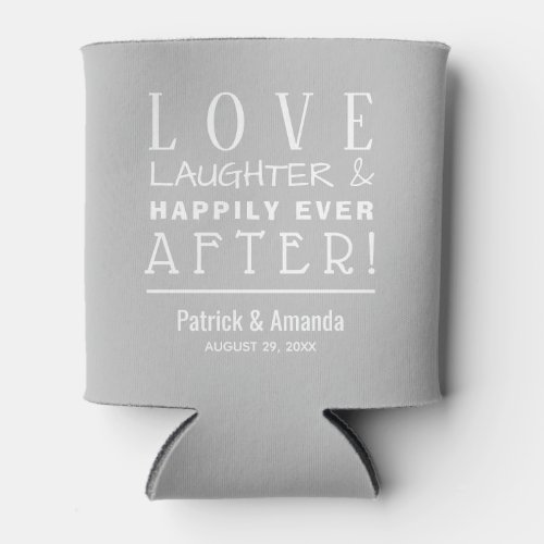 Love and Laughter SILVER Can Cooler