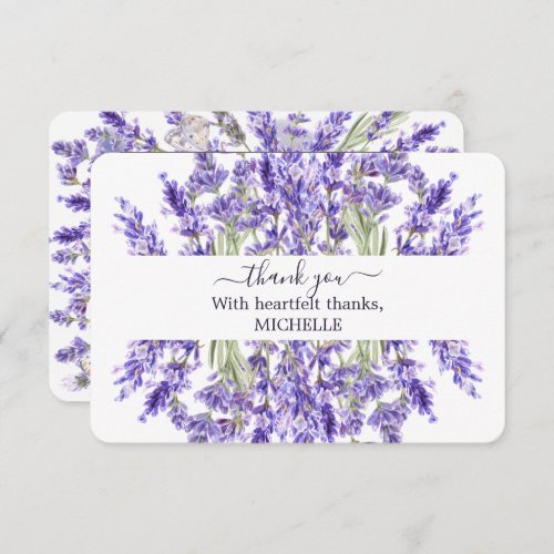 Love and Lavender  Elegant Bridal Thank You Card