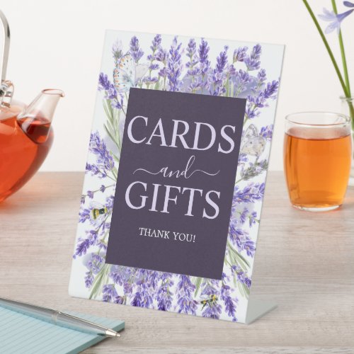 Love and Lavender  Elegant Floral Cards  Gifts Pedestal Sign